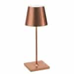 BY ORDER TABLE LAMP POLDINA LIGHT MINI COPPER COLOR LEAF LED DIMMER RECHARGEABLE ZAFFERANO ITALY
