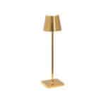 BY ORDER TABLE LAMP POLDINA MICRO GLOSSY GOLD LED DIMMER RECHARGEABLE ZAFFERANO ITALY