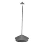 BY ORDER TABLE LAMP PINA TABLE DARK GREY LED DIMMER RECHARGEABLE ZAFFERANO ITALY