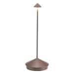 BY ORDER TABLE LAMP PINA TABLE CORTEN LED DIMMER RECHARGEABLE ZAFFERANO ITALY