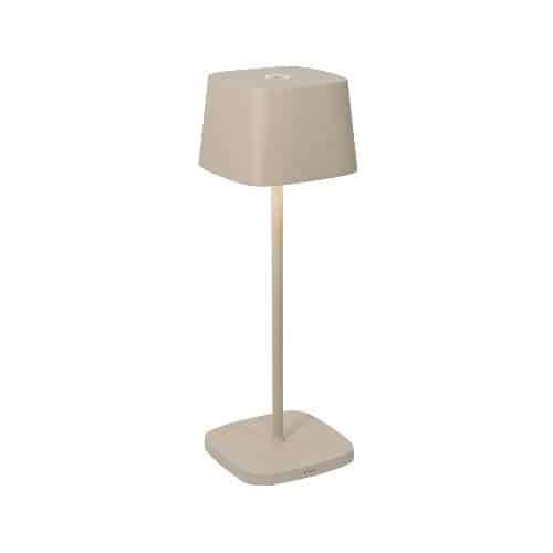 TAB-ZAF-LD1870S3.jpg BY ORDER TABLE LAMP OFELIA PRO SQUARE SAND LED DIMMER RECHARGEABLE ZAFFERANO ITALY - Image 1