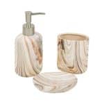 BATHROOM 3 SET CERAMIC TOOTHBRUSH, SOAP REST AND SOAP DISPENSER MPEZ / KAFE 1946 VIOSARP