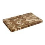 BY ORDER - ACACIA ZIG-ZAG TRAY WOOD RECTANGULAR WITH GROOVE 39X28.5X2.5CM ESPIEL