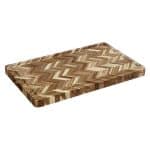 ACACIA ZIG-ZAG TRAY WOOD RECTANGULAR WITH GROOVE 44X30X3.5CM ESPIEL