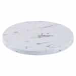 BY ORDER - BUFFET MELAMINE MARBLE PLATTER ROUND WHITE 32X1.7CM ZICCO APS