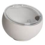 BUFFET MELAMINE ORB BOWL STONE WITH CLEAR LID 16.7X12.2CM 1L ZICCO APS