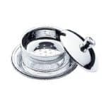 BUTTER DISH WITH GRILL AND COVER 9CM 20CL 18/10 MEPRA ITALY
