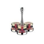 STAND JAM HOLDER FOUR COMPARTMENT PALACE 18/10 MEPRA ITALY 988