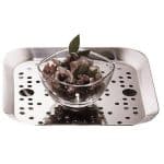 STAND SEAFOOD SQUARE INDIVIDUAL W/H TRAY 22X22CM  18/10 MEPRA ITALY