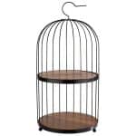 BY ORDER - BIRD CAGE STAND 2TIER WOOD METAL 26X54CM 33206