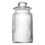 JAR GLASS STRIPED WITH LID 1.3L 5206753040101 UNIQUE