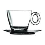 BY ORDER ACRYLIC TEA CUP AND SAUCER 25CL CLEAR MEPRA ITALY