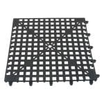 GLASS MATS INTERLOCKING 33X33CM BLACK THE BARS ITALY