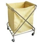 LAUNDRY TROLLEY CART INOX CANVAS 60X61X100CM LT-103 UNIQUE