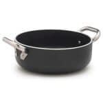 CASSEROLE POT ALBLACK INDUCTION ALUMINIUM 2 HANDLES TEFLON 24X9CM AGNELLI  ITALY