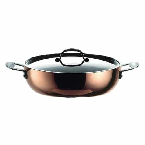 COO-MEP-30123128.jpg BY ORDER TOSCANA 3PLY CASSEROLE POT WITH LID COPPER 28CM 4.5L MEPRA ITALY - Image 1