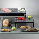 BY ORDER-PLATTER ROUND MARBLE BLACK 25CM ESPIEL - Image 3