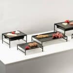 MELAMINE PLATTER WAVY 1/1 53X32.5CM BLACK MAT ESPIEL - Image 2