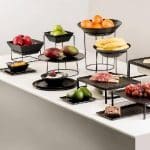 MELAMINE PLATTER WAVY 1/1 53X32.5CM BLACK MAT ESPIEL - Image 4