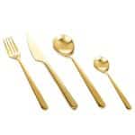 BY ORDER LINEA ICE/ORO GOLD BOX PLACE SETTING 3MM 18/10 MEPRA IITALY