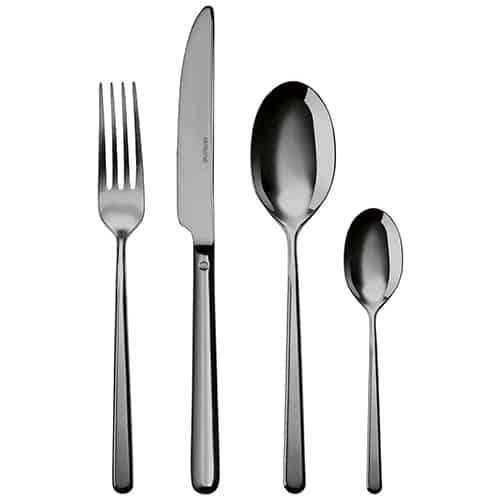 CUT-SAM-52713B01.jpg BY ORDER - LINEAR PVD BLACK TABLE SPOON 1PC 18-10 INOX SAMBONET ITALY - Image 1