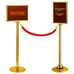 STAND SIGN 32X42X140CM GOLD UNIQUE