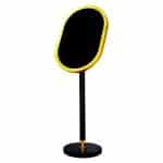 STAND INFORMATION BOARD OVAL 25X38X134CM GOLD BLACK UNIQUE