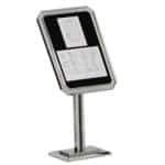 STAND SIGN 58X46X128CM SILVER RNT