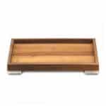 BUFFET RECTANGULAR TRAY 50X32 WALNUT 792/50 MEPRA ITALY