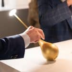 BY ORDER - TABLE LAMP DONDOLINA OPAQUE GOLD LED DIMMER RECHARGEABLE ZAFFERANO ITALY - Image 2