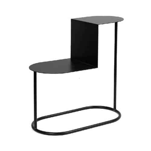 BUF-ESP-AST847.jpg BUFFET METAL STAND BLACK 2 LEVELED 49X23X50CM ESPIEL - Image 1