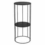 BUFFET METAL STAND BLACK ROUND 2 SHELF 24.5X57CM ESPIEL
