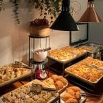 BUFFET METAL STAND BLACK ROUND 2 SHELF 21X45CM ESPIEL - Image 2