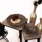 PLATTER SQUARE ALUMINIUM BLACK 29X9CM ESPIEL - Image 2