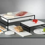 PLATTER GASTRONOM MARBLE WHITE GN 2/4 53X16.5X1CM ESPIEL - Image 3