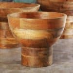 WOOD FOOTED BOWL MANGO 38X24X13CM ESPIEL - Image 3