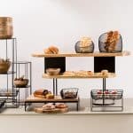 BUFFET BASKET SLOPED ROUND METAL BLACK 28X22CM ESPIEL - Image 2