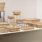 BUFFET RATTAN BASKET ROUND WITH LID BEIGE 23X15CM ESPIEL - Image 2