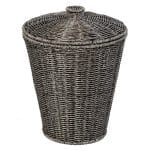 BUFFET RATTAN BASKET ROUND WITH LID GREY 25X35CM ESPIEL