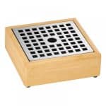 BY ORDER - BOTTLE GLAS STAND DRIP TRAY WOOD WITH INOX GRILL GARIBALDI