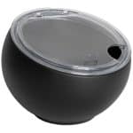 BUFFET MELAMINE ORB BOWL BLACK MATT WITH CLEAR LID 20X14.6CM 1.6L ZICCO APS