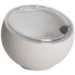 BUFFET MELAMINE ORB BOWL STONE MATT WITH CLEAR LID 20X14.6CM 1.6L ZICCO APS