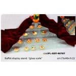 BUFFET GLASS DISPLAY STAND SCALE 75X40X22CM MODA