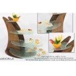 BUFFET GLASS DISPLAY STAND 73X60CM MODA