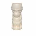 TIKI PORCELAIN MONKEY 42CL WHITE IVOIRE UNIQUE