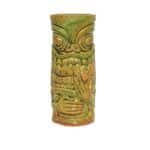TIKI PORCELAIN SMOKER 44CL GREEN BROWN UNIQUE