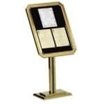 STAND SIGN 58X46X128CM GOLD RNT