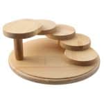 WOODEN 6 STEP SUSHI PLATTER 28X12