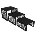 BUFFET RISERS SET OF 3 TOTAL 57X22X18.5CM BLACK - BY ORDER