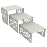 BUFFET RISERS SET OF 3 TOTAL 57X22X18.5CM TITANIUM GREY - BY ORDER